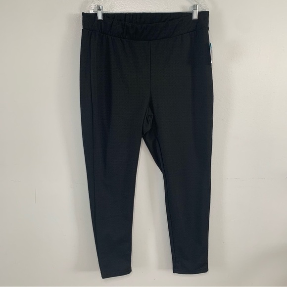 Rue 21 Plus Size Black Pull On Pants/Leggings W/ Subtle Gingham Print Size 1X - Picture 1 of 6